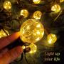 Nitasa 15ft Outdoor Decorative Light String G40 Weatherproof Patio Lights,with 25 Clear Bulbs for Party Wedding Garden Backyard Deck Yard Pergola - Warm White