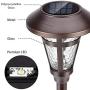 GIGALUMI 6 Pcs Solar Lights Outdoor, Bronze Finshed, Glass Lamp, Waterproof Led Solar Lights for Lawn, Patio, Yard, Garden, Pathway, Walkway and Driveway