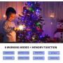 VTECHOLOGY 105FT 300 LED Christmas String Lights Outdoor Indoor Christmas Tree Lights UL Certified 8 Modes with End-to End Plug for Christmas Trees, Patio, Garden, Party, Wedding (Multi Color)