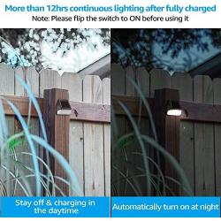 TORCHSTAR Solar Step Lights Outdoor, Dusk-to-Dawn Solar Powered Fence Lights, Deck Lights Outside Night Lights for Patio, Pathway, Walkway, Garden, 4000K Cool White, Oil Rubbed Bronze, Pack of 6