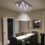 SILJOY Modern Rectangle Crystal Chandelier Rectangular Raindrop Flush Mount Ceiling Light Fixture for Dining Room Kitchen Island L 40
