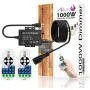 Adust 1000W Outdoor Plug-in Dimmer Switch for String Lights, AC 110V Bulbs Dimmer Switch with 9.8 Ft Extension Cord, 3 Prong Outlet, 65 Ft Wireless Remote Control, Waterproof IP65, Timer F .(9.8Ft)