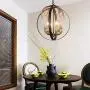 Unitop Farmhouse Chandelier-4 Light D18'' Vintage Antler Globe Rustic Chandelier-Pendant Lighting for Kitchen Island Bedroom Dining Room Coffer Bar 3002C-4