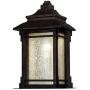 Hickory Point Rustic Farmhouse Outdoor Wall Light Fixture Walnut Bronze 16 1/2'' Frosted Cream Glass for House Porch Patio - Franklin Iron Works