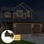 FUDESY 2-Pack Waterproof Plastic Outdoor Wall Lights,Black Jelly Jar Wall Mount Light Fixture for Porch,Patio,Warm White,FDS216B2