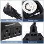 DEWENWILS Outdoor Christmas Light Timer Waterproof, 24-Hour Programmable Heavy Duty Plug in Mechanical Outlet Timer with 2 Grounded Outlets for Electrical Outlets Holiday Light,15A 1/2HP UL Listed