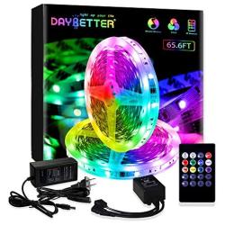 Daybetter 65.6ft Led Strip Lights Sync to Music with Remote Control (2 Rolls of 32.8ft)