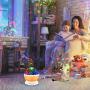 Snoky Moon Star Projector Night Light for Kids, 4 Led Bulbs 9 Light Color Changing 360°Rotating Lamp- Best Gifts