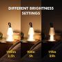 LUTEC LED 190LM Night Light Touch-Button Operation 3 Step Dimmer Portable & Moveable Table Light Outdoor,Waterproof Exterior Atmosphere Lighting for Patio, Tent