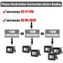 GLW 10w 12v Ac or Dc Warm White Led Flood Light Waterproof Outdoor Lights 750lm 80w Halogen Bulb Equivalent Black Case