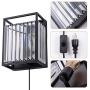 MAYNA Industrial Wall Lantern Wall Mount Waterproof Anti-Rust Matte Black Wall Lamp with Clear Glass Mounted Single Light for Corridors, Living Rooms, Bedrooms, Entrances, Courtyards, Garages, 1 Pack