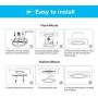 Oeegoo 2 Packs LED Surface Mounted Panel Ceiling Light Fixture Dammable, 12W 3000K Soft Warm Flat Flush Mount Downlight Lamp for Closet, Hallway, Stairs, Bathroom, Basement Lighting