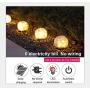 Dailyacc Garden Solar Ball Lights Globe Cracked Glass Outdoor Lamp Waterproof Warm White Led for Outdoor Pathway Walkway Patio Yard Lawn