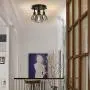 Ganeed Semi-Flush Mount Ceiling Light,3-Lights Industrial Multi Directional Ceiling Light Fixtures,Iron Cage Ceiling Lamp Pendant Lighting for Farmhouse Island Dining Room Hallway Bedroom