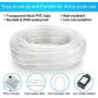 66Ft LED Rope Lights Outdoor 2 Pack Totally 132Ft, Daylight White 335 LEDs Waterproof Fairy String Light 8 Modes Flexible Dimmable Plug-in Twinkle Rope Lights for Bedroom Patio Wedding Christmas Party