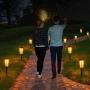 Fudosa Outdoor Pathway Lights, Solar Powered LED Garden Lights 6 Pack Waterproof Hollow Landscape Lamps for Yard Lawn Patio Walkway