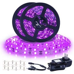 Ontesik Black Light Strip, 40ft/12m Flexible UV Black Light with LED kit, 720lamp Beads, 12V UV Black Light, Indoor Dance, Bedroom Decoration，Stage, Birthday, Wedding, Dark Party,not Waterproof