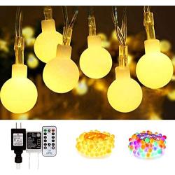 SEMILITS LED Globe String Lights 45Ft 100 LED Plug in String Light with Remote Outdoor Fairy Lights for Christmas Indoor Bedroom Decor(Upgrade Warm White & Multicolor Free Switching)