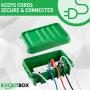 SOCKiTBOX – The Original Weatherproof Connection Box – Indoor & Outdoor Electrical Power Cord Enclosure for Timers, Extension Cables, Reels, Transformers, Power Strips, Lights & Tools – Large – Green