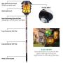 TomCare Solar Lights Metal Solar Torch Lights Flickering Flame Outdoor Lighting Decorative Landscape Pathway Garden Lights Waterproof Solar Powered Dusk to Dawn Auto On/Off for Patio Yard Pool, 2 Pack