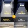 Solar Lights Outdoor 288 LED (4 Packs), Solar Powered Security Lights Outside Motion Sensor Lights with 3 Lighting Modes, 270° Wide-Angle, IP65 Waterproof Wireless for Wall Fence Yard Patio Garage Solar Lights Outdoor 288 LED (4 Packs), Solar Powered Security Lights Outside Motion Sensor Lights with 3 Lighting Modes, 270° Wide-Angle, IP65 Waterproof Wireless for Wall Fence Yard Patio Garage