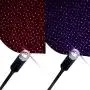 USB Star Night Light, 2 Packs, Romantic Car Roof Lights, Aevdor Adjustable USB Night Light for Bedroom, Car, Party, Ceiling and More - Plug and Play (1 Red & 1 Violet Blue)