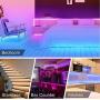 Smart WiFi LED Strip Lights Works with Alexa, Google Home Brighter 5050 LED, 16 Million Colors Phone App Controlled Music Light Strip for Home, Kitchen, TV, Party, for iOS and Android, 32.8ft