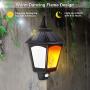 Aityvert Solar Lights Outdoor-2 in 1 Solar Wall Sconce-Solar Motion Sensor Lights with Flickering Flames-Landscape Decoration Lighting Dusk to Dawn Auto On/Off Wall Lights for Garden 1 Pack