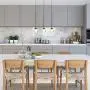IESTARING One-Light Ceiling Pendant Light, Modern Indoor Mini Premium Crystal Glass Hanging Light Fixture with Adjustable Length for Kitchen Island Dining Room, Bronze Finish (1-Light)