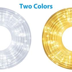 String Lights, 65ft 200LEDs Plug-in Rope Lights Waterproof with Remote 2 Colors Changing Outdoor LED Twinkle Fairy Lights for Indoor Bedroom Garden Pool Christmas Decorations, Warm White & Cool White