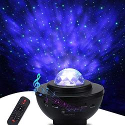 Lightess Star Projector Remote Control, Galaxy Night Light with Bluetooth Music Speaker, Ocean Wave Starry Light for Bedroom Party Home Decor, 9927332