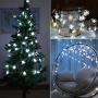 KNONEW 100 LED Snowflake String Lights 33ft Christmas String Lights with 8 Lighting Modes, Fairy Lights for Xmas Garden Patio Bedroom Party Decor Indoor Outdoor Lighting Decorations (Cool White)