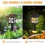 RUNACC Solar Pathway Lights Outdoor Warm White, IP65 Waterproof LED Solar Garden Decorative Lights 4 Pack, Landscape Lighting for Yard Path and Walkway