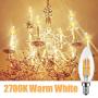 LED Light Bulbs, Emotionlite Dimmable Candelabra Bulbs, E12 Base, Warm White, Chandelier Light, Ceiling Fan Bulb, 40W Equivalent, 4W, 2700K, 350LM, UL Listed, 6 Pack