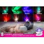 SOAIY Rotation Sleep Soothing Color Changing Aurora Night Light Projector with Build-in Speaker, Relaxing Light Show, Mood Light for Baby Nursery, Adults and Kids Bedroom, Living Room (White)