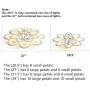 LAKIQ Modern LED Chandelier Fixture Acrylic Crystal Flush Mount Ceiling Lighting Flower Shape Close to Ceiling Lights for Living Room Dining Room Bedroom(White Light, 27)