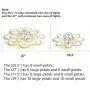 LAKIQ Modern LED Chandelier Fixture Acrylic Crystal Flush Mount Ceiling Lighting Flower Shape Close to Ceiling Lights for Living Room Dining Room Bedroom(Warm Light, 20.5)