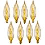 lingruiyi 8-Pack Edison Vintage Incandescent Chandelier 40W 110-130V, 280 Lumen Bent Flame Tip Bulb with Candelabra Base (E12) Home Light Fixtures Decorative, Dimmable, 8pack