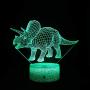 4 Pcs 3D Dinosaur Night Light, DDD LAMP Led Illusion Lamp 16 Color Change Remote Control Lights for Bed Living Room Kids Girls Boys Xmas 7378