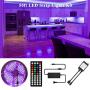 EVISWIY Christmas LED Strip Lights 50 ft for Bedroom with Remote 44 Key IR SMD Color Changing 5050 RGB Flexible LED Tape Lights Lighting for Ceiling Room Under Cabinet Bar Christmas