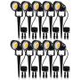 SUNVIE 12W Low Voltage LED Landscape Lights with Connectors, Outdoor 12V Super Warm White (900LM) Waterproof Garden Pathway Lights Wall Tree Flag Spotlights with Spike Stand (10 Pack with Connector)
