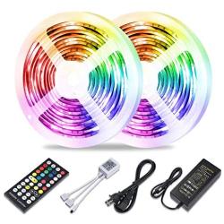 LED Strip Lights for Bedroom, 13.12 ft RGB Color Changing Flexible Light Strips Kit with 40 Key IR Remote, 360 SMD5050 LEDs Tape Lights Ideal for TV Backlight, Bedroom, Kitchen, DIY Home Decoration