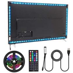 Nexlux Led Strip Lights, 9.8ft Black USB LED Strip Lights TV Backlight Kit 20 Colors TV Lights 5050 LEDs Bias Lighting with 44-Key IR Remote Controller for 46 inch~65 inch HDTV PC Monitor Home Theater