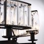 Siljoy Luxury Round Crystal Chandelier Modern LED Dimmable 6-Lights Pendant Lighting Vintage Flush Mount Ceiling Fixture for Dining Room Kitchen Entryway, Dia 25.6'', Black