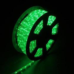 walsport 100ft LED Rope Lights Connectable Decorative Waterproof String Light for Indoor Outdoor Party Christmas Halloween Business, 110v 1080LEDs Green