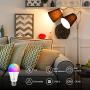 LE 9W Color Changing Light Bulbs with Remote, Dimmable LED Light Bulb, 60W Equivalent 806 Lumens Warm White, RGB Decorative Lighting for Home Bar Party Bedroom, A19 E26 Screw Base (4 Pack)