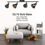 Industrial Vintage Indoor Wall Mount Spotlight BONLICHT 4 Light Modern Semi Flush Mount Ceiling Light Oil Rubbed Bronze Adjustable Kitchen Track Lighting fixtures(GU10 35W Halogen Bulbs Included)