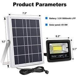 Bemexred Solar Flood Lights Outdoor/Indoor, Remote Control Solar Lights Dusk to Dawn, Auto On/Off Motion Sensor Solar Security Lights with 800Lm IP65 Waterproof for Yard, Barn, Garden, Patio