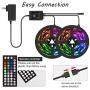 CNTOO 40ft Led Strip Lights Music Sync, Color Changing RGB LED Lights 5050 Light Strip Kit, LED Lights Strip with Remote for Bedroom, Bar, Ceiling, Bed Flexible Strip Lights Decoration, 2x20Ft