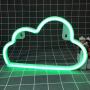 Neon Sign Decorative Cloud LED Night Light Art Wall Decor for Women Room Birthday Party Decor Powered by Battery/USB (Green)